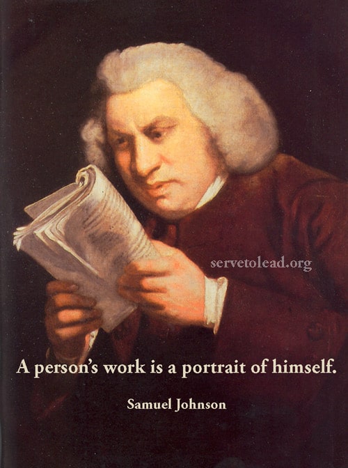 samuel johnson painting reading color joshua reynolds quote work as portrait serve to lead