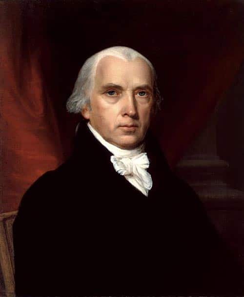 james madison color portrait formal