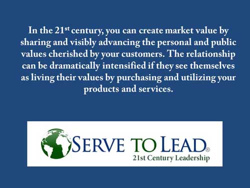 values create value quote from serve to lead