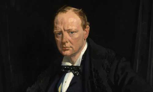 winston churchill color portrait orpen bow tie melancholy