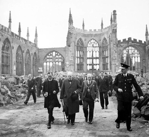 churchill_walking_coventry_cathedral_1940_black_and_white_ via @servetolead.com